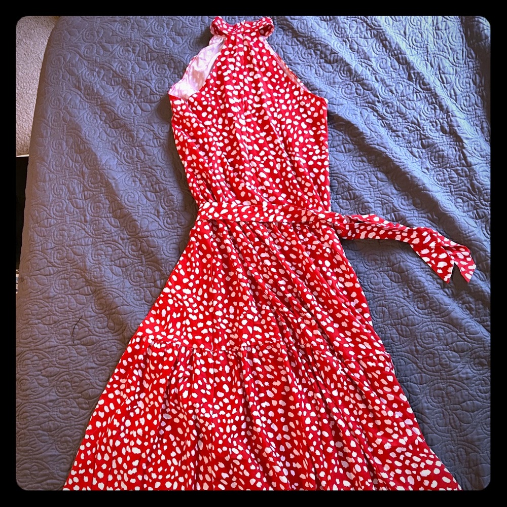 Maxi dress. Beautiful, never worn. Brilliant Red